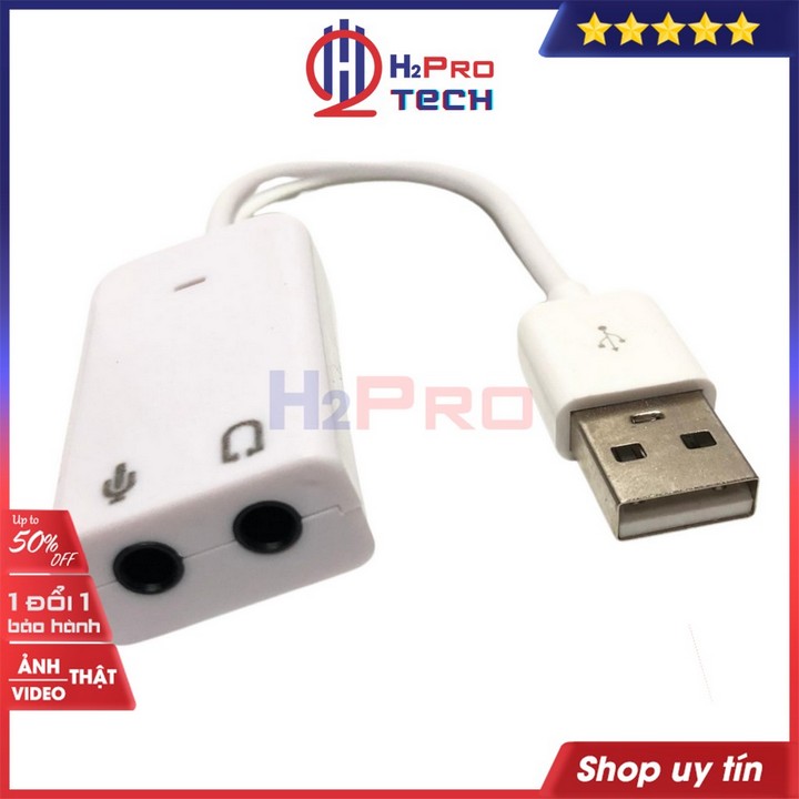 Usb Sound Card 7.1, Đầu Chuyển Cổng Usb Sang 2 Giắc Âm Thanh Cho Máy