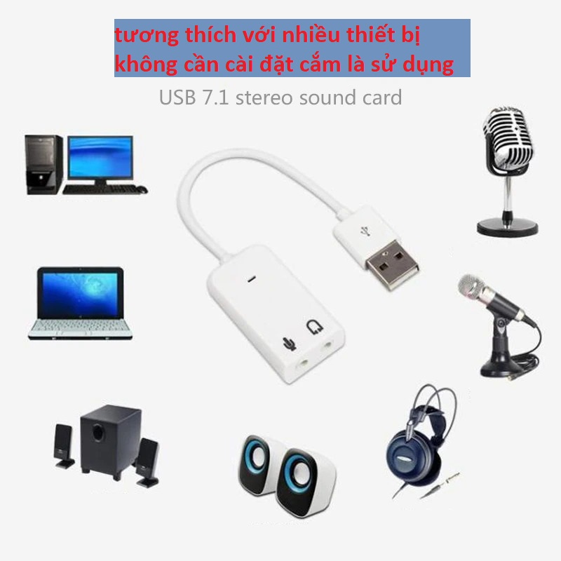 Hình ảnh USB Sound 7.1 Có dây dùng cho máy tính