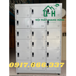 TỦ HỒ SƠ SẮT SƠN TĨNH ĐIỆN - LOCKER 18 CÁNH MÀU XÁM GHI DÀNH CHO VĂN PHÒNG