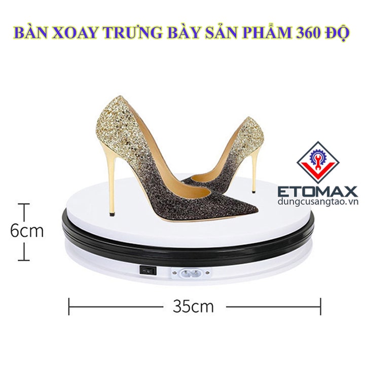 Hình ảnh Bàn xoay trưng bày sản phẩm 35cm quay 360 độ