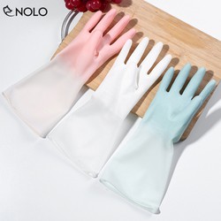 Găng Tay Cao Su Rửa Chén Siêu Dai Độ Bền Cao Họa Tiết 2 Màu Dễ Thương Giúp Giặt Áo Rửa Chén Lau Chùi Dễ Dàng Hơn