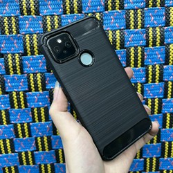 Case ốp lưng pixel 5 dẻo vân xước carbon dày dặn chống sốc