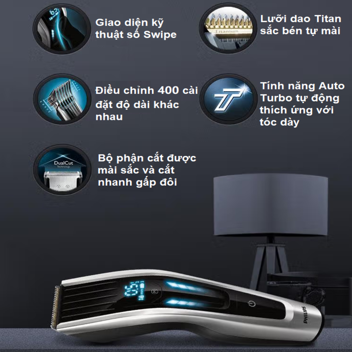 Tông đơ cắt tóc Philips. (Mã SP: HC9450/15.)