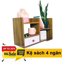 Kệ sách 4 ngăn để bàn