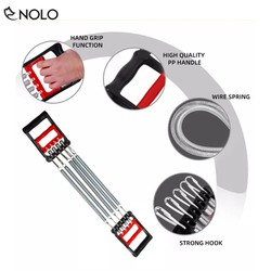 Dây Kéo Lò Xo Tập GYM 5 Sợi Giúp Tăng Cơ Thể Hình Tại Nhà Chất Liệu Hợp Kim Thép Nhựa ABS Chịu Lực