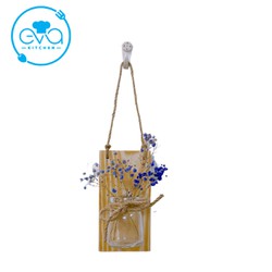 Bộ Khung Gỗ Kèm Lọ Thuỷ Tinh Treo Tường Trồng Cây Thuỷ Sinh , Kệ Gỗ Cắm Hoa Trang Trí Nhà Cửa