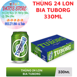 Thùng 24 lon bia Tuborg 330ml (24x330) / Lốc 6 lon beer green Tuborg 330ml