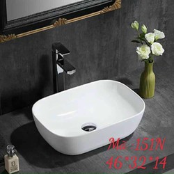 Chậu rửa mặt trắng tròn cạnh-lavabo nhà tắm