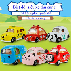 Đồ chơi biệt đội siêu xe thú cưng cho bé xe con cún, con gấu, con mèo,con voi,chạy cót, siêu dễ thương