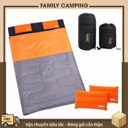 Túi ngủ đôi 2.2kg đa năng chống bẩn giữ ấm dùng đi cắm trại, dã ngoại, du lịch ngoài trời, túi ngủ văn phòng cơ quan...