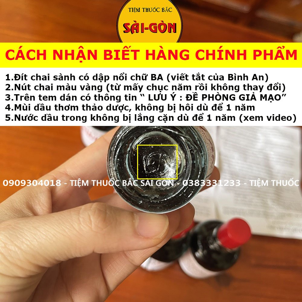 Hình ảnh Ruou Xoa Bóp Gia Truyền Bình An Chính Phẩm Chai 30ml