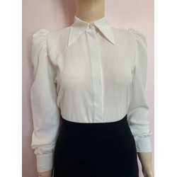 Áo sơ mi nữ lụa trơn tay bồng cao cấp không nhăn thấm hút mồ hôi tốt full màu A4201 đủ size 40-90kg ( ảnh thật)
