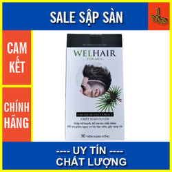 Welhair For Men giảm rụng tóc, tóc bạc sớm dành cho nam hộp 30 viên - Top1 Pharmacy