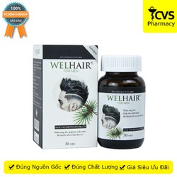 Welhair For Men giúp bổ huyết, hỗ trợ làm đen tóc (Hộp 30 viên) - CVS Pharmacy