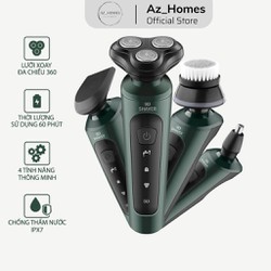 Máy cạo râu 9D Shaver 4 in1 máy cạo râu sạch sâu không khô rát massage mặt tỉa lông mũi tông đơ chống nước
