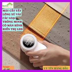 MÁY CẮT TẨY LÔNG XÙ VẢI CÁC LOẠI THÔNG MINH CÓ MÀN HÌNH HIỂN THỊ LED "BAHAMAR" Điều chỉnh 3 tốc độ, thích hợp cho váy, áo len, áo len áo khoác, khăn quàng cổ, ghế sofa, búp bê, tất, và các loại vải khác