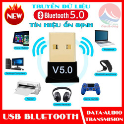USB Bluetooth Không Dây 5.1 Dongle Cho PC kết nối loa máy in chuột tay cầm chơi game tín hiệu ổn định LOẠI TỐT TỰ NHẬN