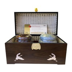 Cao sâm hũ đôi Hoàng đế Hoàng Hậu Achimadang hộp gỗ 2 hủ x 500g