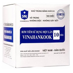 Bơm tiêm Vinahankook 10cc hộp 100 cây