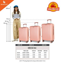 Va ly du lịch size 24cm
