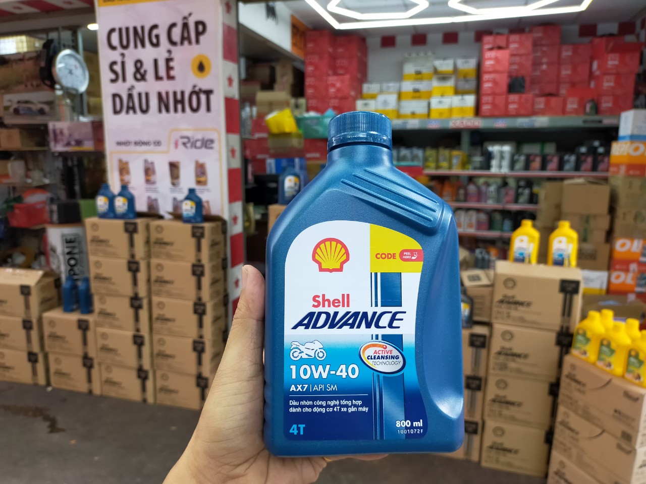 Shell Advance Synthetic Based 4T AX7 10W40  dành cho xe số (Mã SP: SHELL AX7 Synthetic Based)