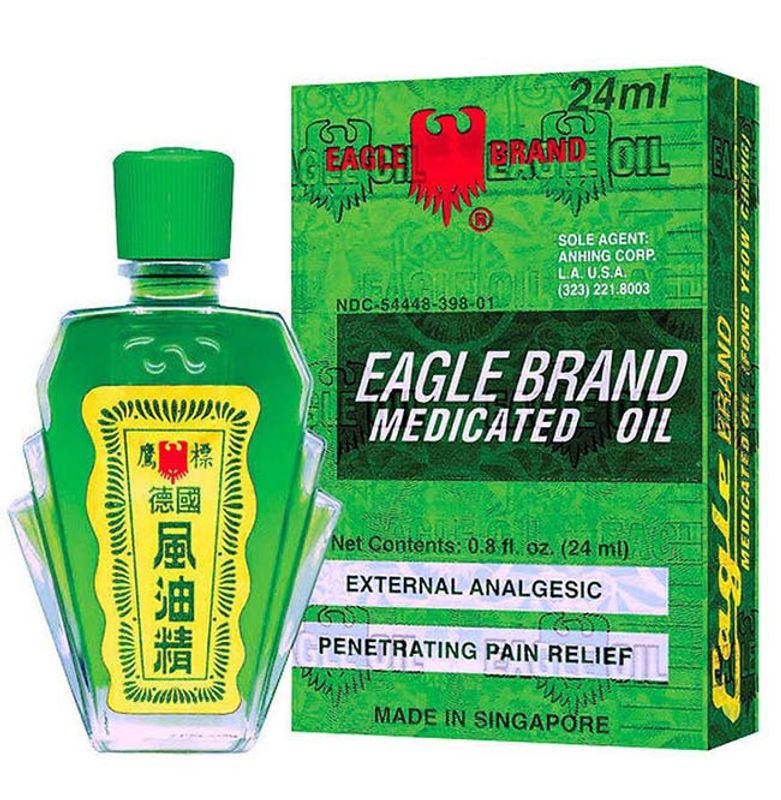 Hình ảnh Dầu Gió Xanh Singapore Eagle Brand Medicated Oil - Giảm Đau, Chóng Mặt, Nhức Đầu, Đau Mỏi Vai Gáy (Lọ 24ml)