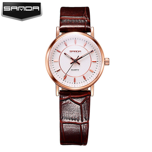 Đồng hồ nam dây da Sanda SD- 193(nâu)