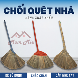 [MỚI] Chổi bông cỏ quét nhà cán nhựa nhiều mẫu, loại dày, dễ sử dụng, cầm chắc tay - V001