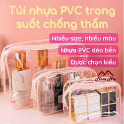 Túi đựng mỹ phẩm và đồ dùng cá nhân bằng nhựa PVC trong suốt, chống thấm, nhiều kích cỡ