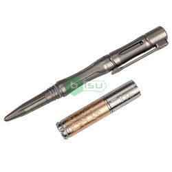 Combo Bút bi Fenix T5Ti Halberd Titanium Pen (Space Grey)   Đèn pin Fenix 15th