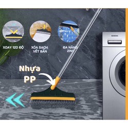 Chổi Chà Sàn Nhà Tắm Thông Minh Thiết Kế Đầu Gạt Nước Và Đầu Chổi Xoay 120 Độ Quét Nhà Siêu Sạch Mọi Góc Bẩnc