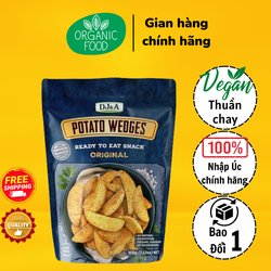 Khoai tây sấy vị truyền thống ăn liền DJ&A 100g - Thích hợp ăn chay- DJ&A Original Potato Wedges