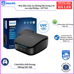 Máy khử mùi, lọc không khí trong xe ô tô. Thương hiêu cao cấp Philips_GP7501(Bảo hành điện tử 12 tháng)
