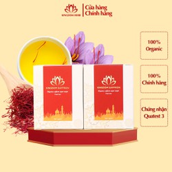 Combo nhụy hoa nghệ tây saffron Kingdom Herb chính hãng thượng hạng 1g x 2 hộp - KQ