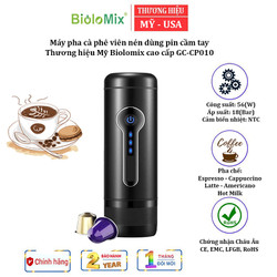 Máy pha cà phê viên nén dùng pin cầm tay, thương hiệu Mỹ cao cấp Biolomix GC-CP010