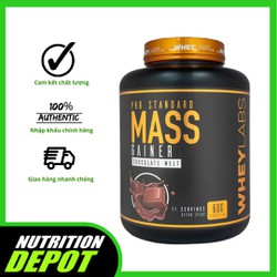 Sữa tăng cân và tăng cơ Wheylabs Pro Standard Mass Gainer 3.1kg vị Chocolate Melt -TẶNG kèm BCAA 30 lần dùng