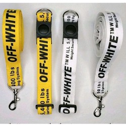 Dây dắt vòng cổ Off-White cho chó mèo bản 2,5cm