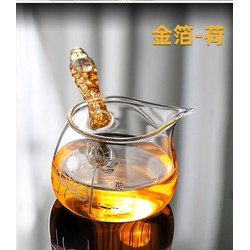 tống thủy tinh hoa sen mạ vàng