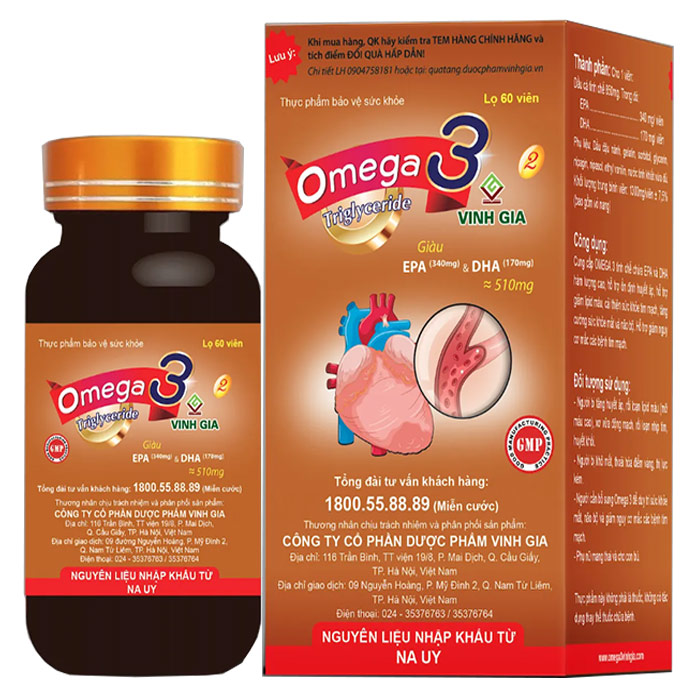 Hình ảnh OMEGA. VINH GIA 2 – Bổ sung Omega-3 dạng Triglyceride với EPA và DHA hàm lượng cao