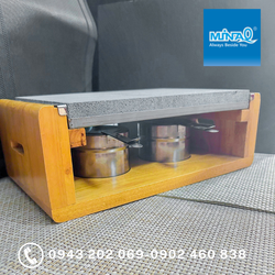 Bộ khay đá nướng cao cấp bếp cồn 35x20cm