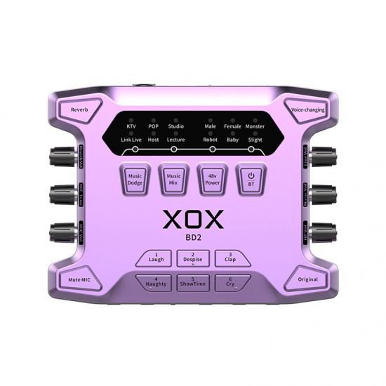 Hình ảnh Sound card XOX BD2 - Lấy nhạc bằng bluetooth 5.0 - Tích hợp nguồn 48V, hiệu chỉnh độ nhạy, âm lượng cho micro dễ dàng