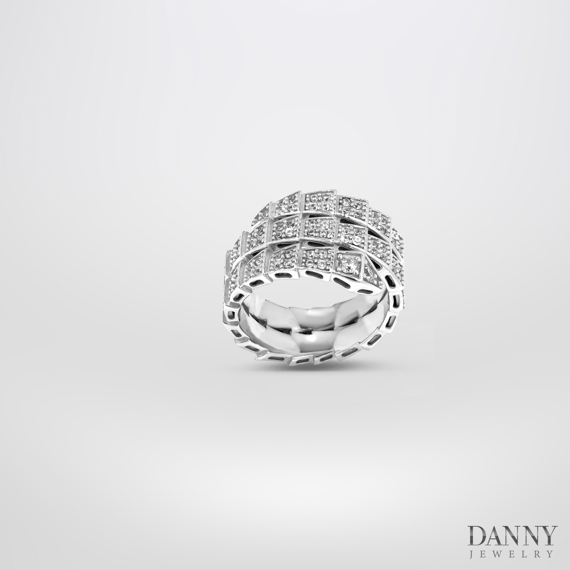 Hình ảnh Nhẫn Danny Jewelry Bạc Thổ Nhĩ Kỳ Xi Rhodium Đính Đá CZ N0001TNK