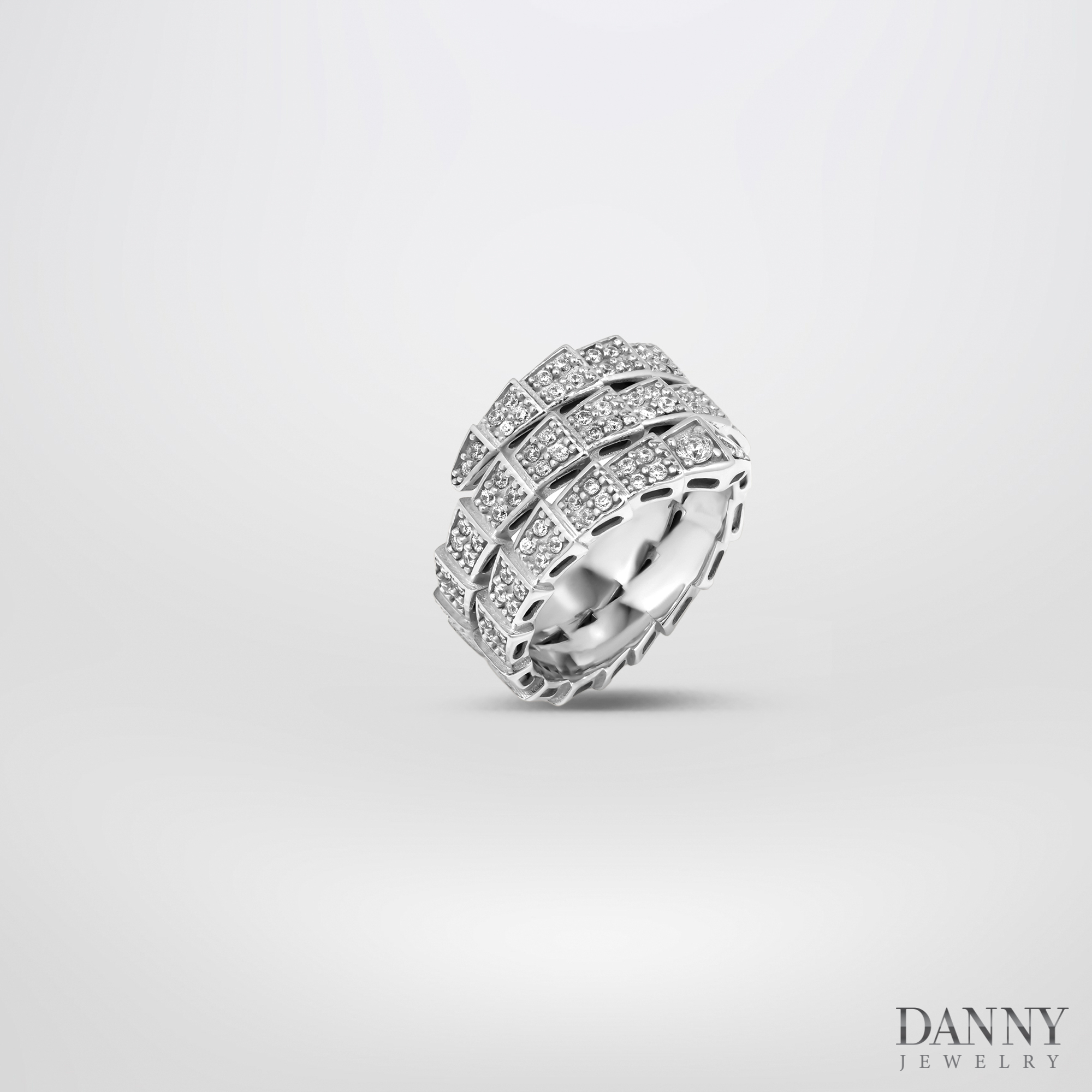 Hình ảnh Nhẫn Danny Jewelry Bạc Thổ Nhĩ Kỳ Xi Rhodium Đính Đá CZ N0001TNK