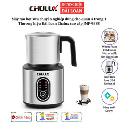 Máy tạo bọt sữa chuyên nghiệp dùng cho quán 4 trong 1, thương hiệu Đài Loan cao cấp Chulux JMF-988S