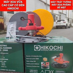 Máy trát vữa xoa tường, đánh bóng - máy trà nhám 380mm có đèn chiếu sáng - xoa phẳng mọi bề mặt HIKOCHI loại 1 cao cấp