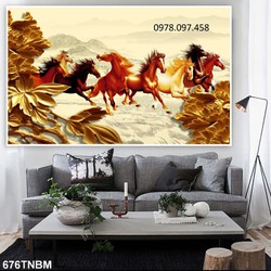 Gạch dán tường - tranh bát mã