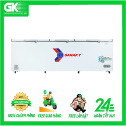 Tủ đông Sanaky Inverter 900 lít VH-1199HY3 Làm lạnh trực tiếp, Dàn lạnh Đồng, 1 ngăn đông