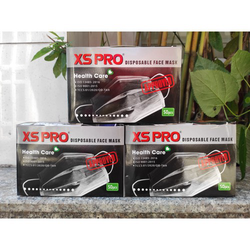 Hộp 50 Khẩu Trang Y Tế XS PRO 4 Lớp Màu Xám