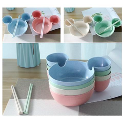 Chén Đựng Thức Ăn 3 Ngăn Hình Thỏ Tiện Lợi
