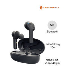 Tai nghe taotronics nhét tai bluetooth 50, chống ồn, hoạt động 5h, nhỏ gọn tt-bh053